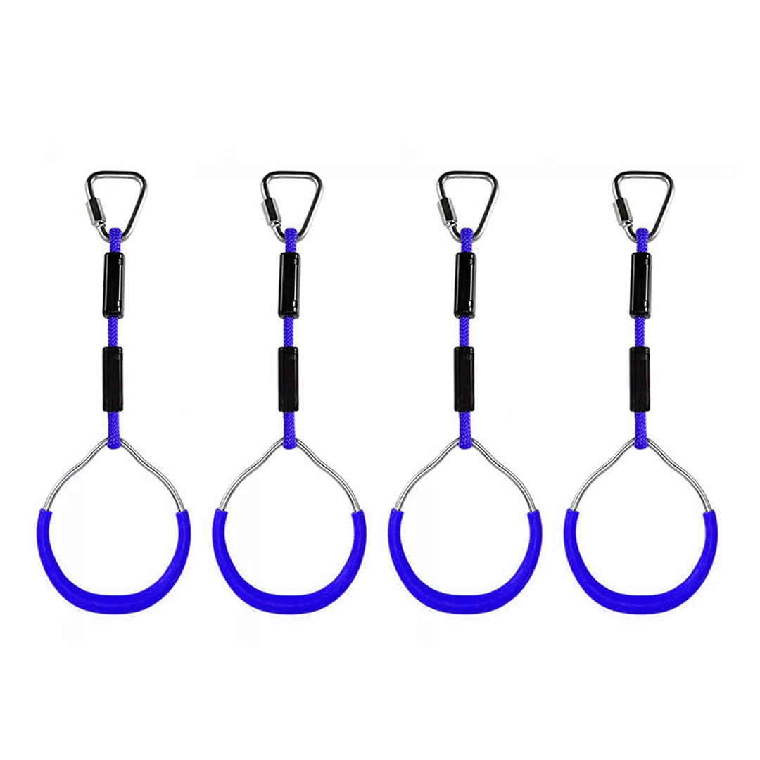 4 Stück Klettern Ringe für Kinder, Outdoor Indoor Kinder Ninja Ringe zum Aufhängen belastbar bis 160