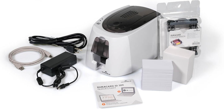 Durable Kartendrucker (Duracard ID 300 EU, inkl. 100 Plastikkarten und 1 Farbband) 1 Stück, farbe so