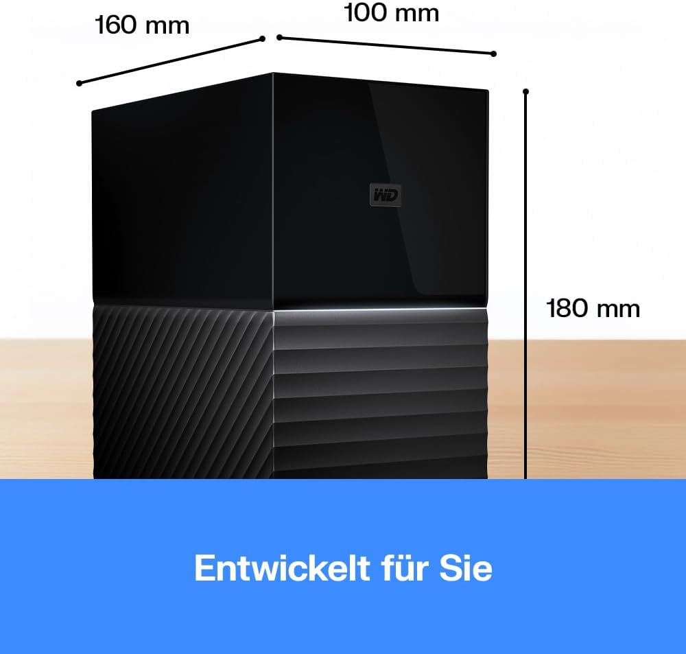 WD My Book Duo Desktop-Festplatte, 16 TB, USB 3.0 mit Passwortschutz und automatischer Sicherungssof
