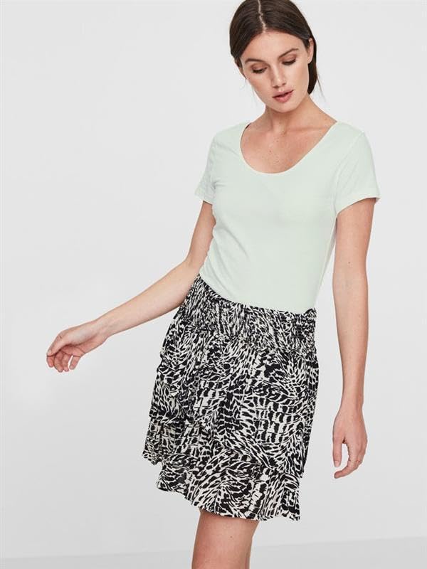 VERO MODA Damen Vmmaxi My Ss Soft U-Neck Noos T-Shirt, XS 3er Pack (Granite Green, Lightest Sky, Cit