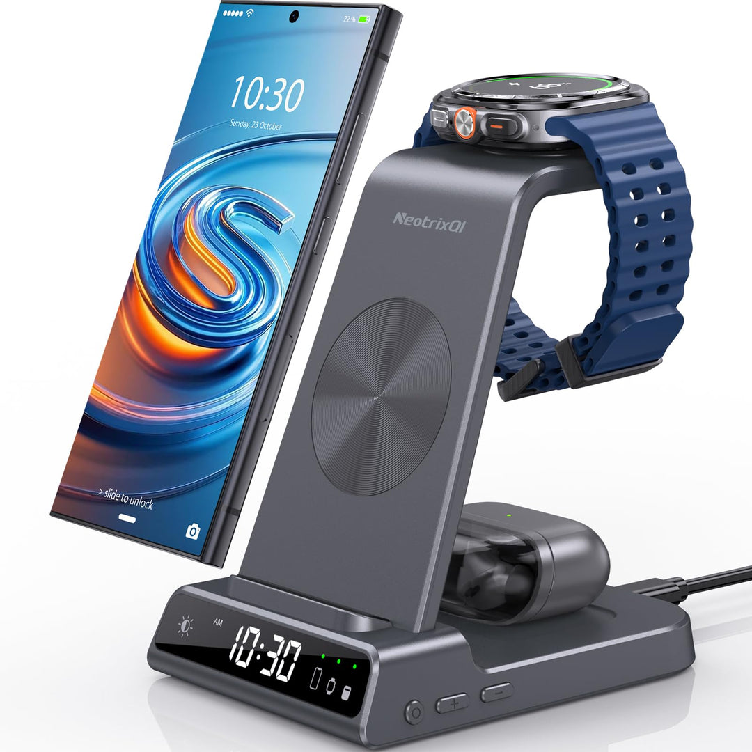 Wireless Charger für Samsung Ladestation für Galaxy S25 Ultra, Induktive Ladestation für Samsung Gal