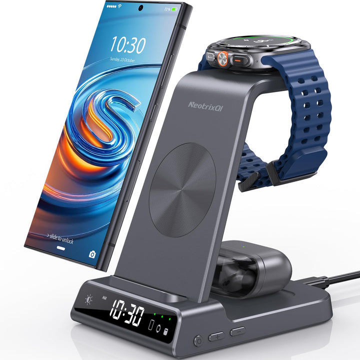 Wireless Charger für Samsung Ladestation für Galaxy S25 Ultra, Induktive Ladestation für Samsung Gal