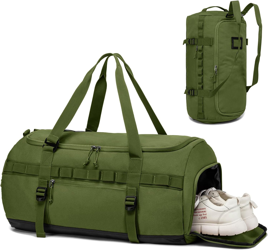 TAIHOYIN Sporttasche & Reisetasche 60L Gross Trainingstasche Herren Damen mit Schuhfach & Rucksack-F