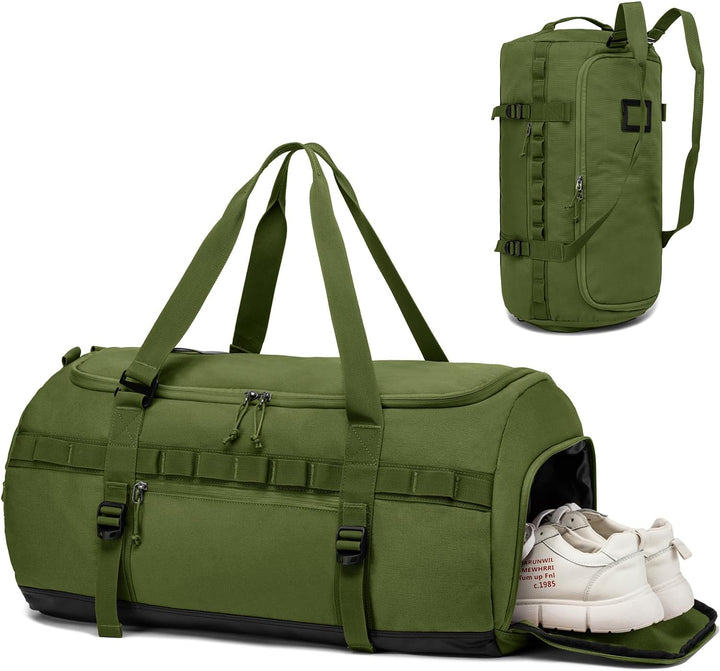 TAIHOYIN Sporttasche & Reisetasche 60L Gross Trainingstasche Herren Damen mit Schuhfach & Rucksack-F