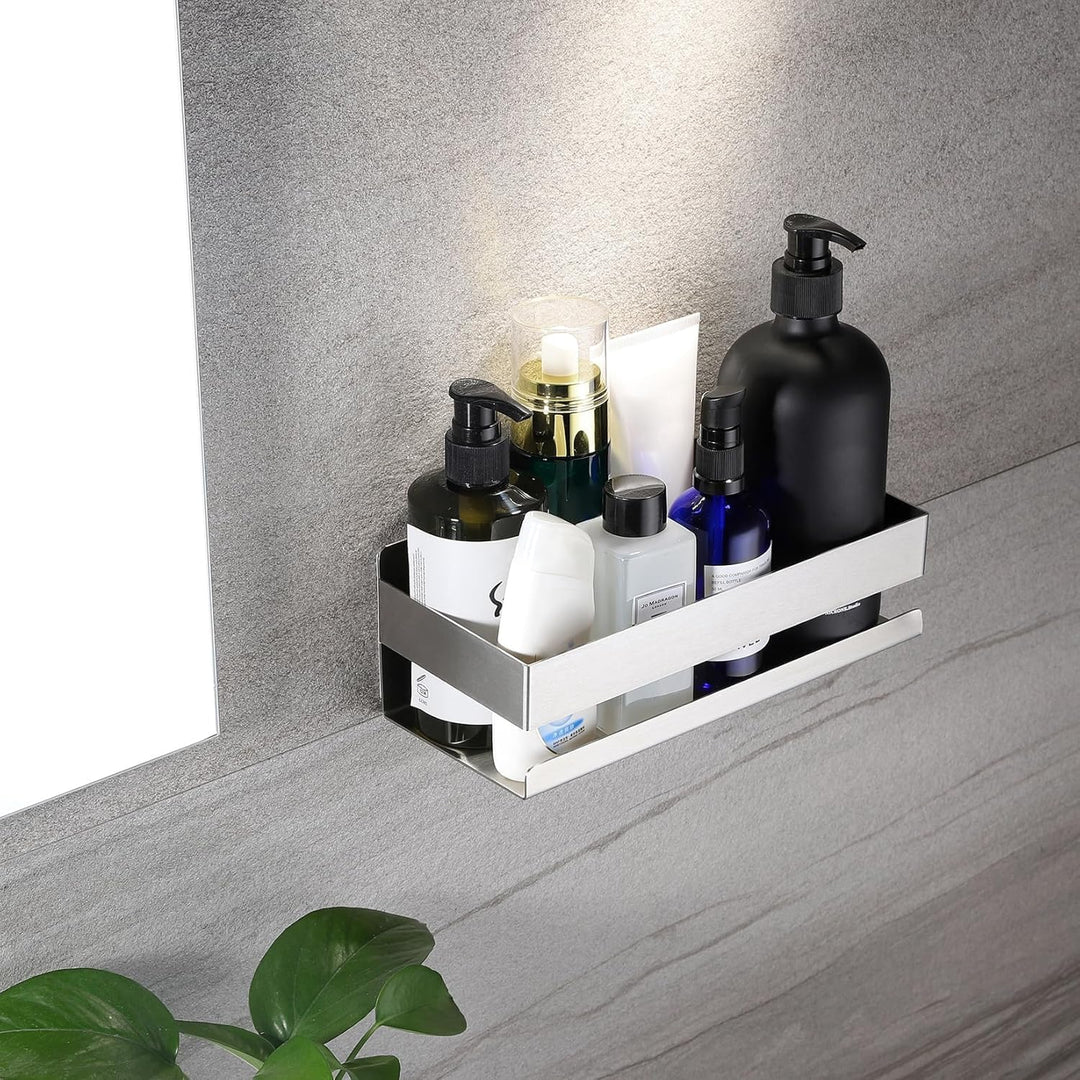 YIGII Duschablage Ohne Bohren – Selbstklebender Badezimmer Organizer aus Rostfreiem Edelstahl, Platz