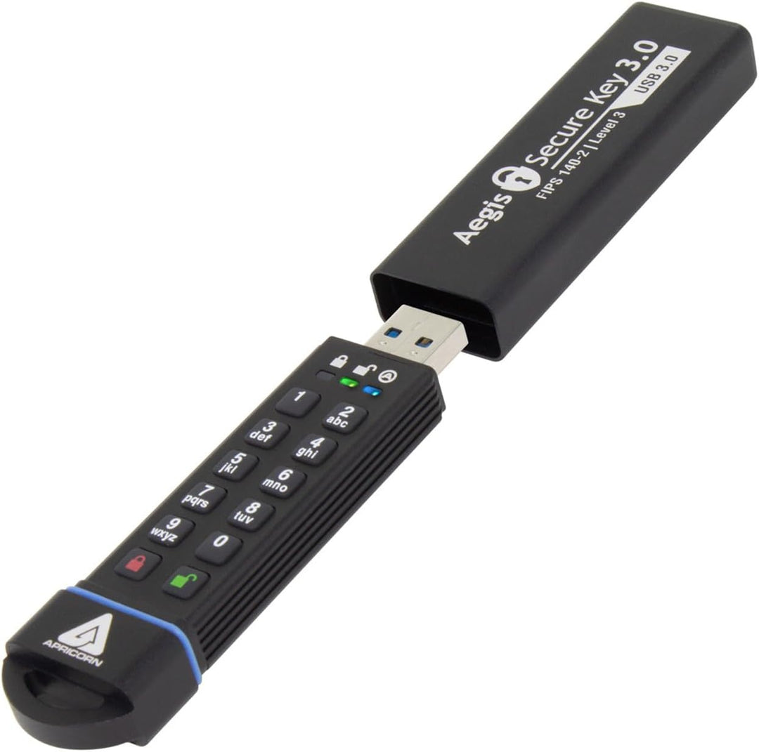 Apricorn 30 GB Aegis Secure USB 3.0 Flash Drive, schwarz 30 GB, 30 GB