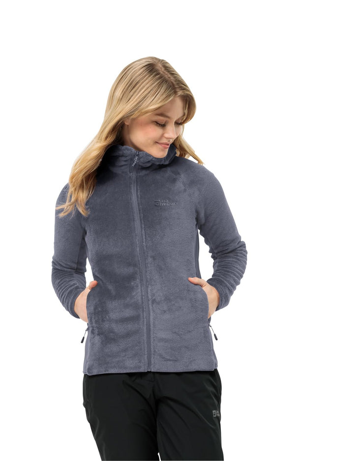 Jack Wolfskin Damen Rotwand Hooded Fz W Jacket, Dolphin