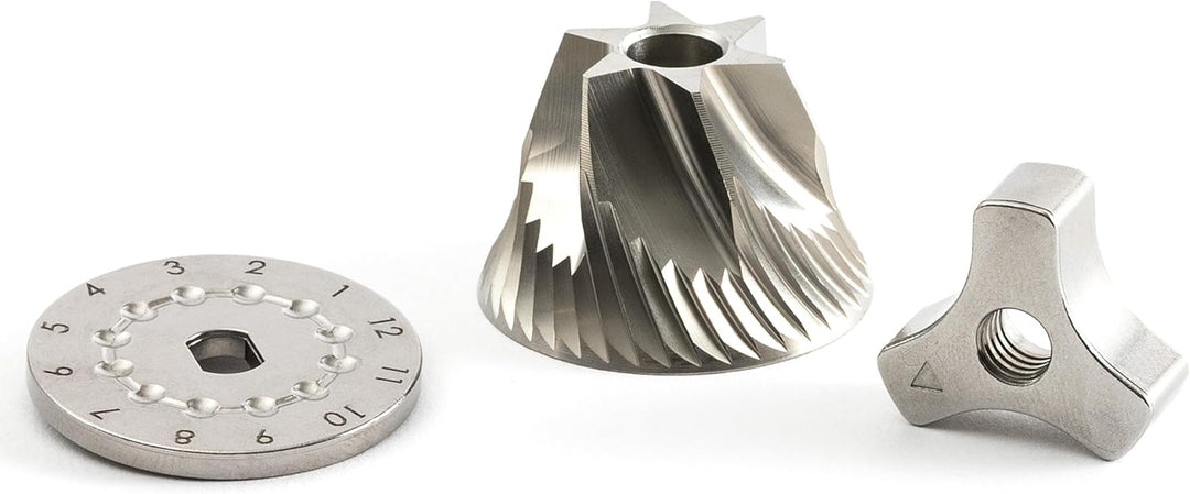 Hanseküche Kaffeemühle - Manuelle Kaffeemühle mit Präzisions-Edelstahlmahlwerk und Holzgriff - Kegel