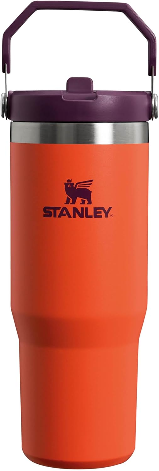 Stanley IceFlow Flip Straw Trinkflasche mit Strohhalm 0.89L - Thermosflasche Hält 12+ Stunden Kalt -