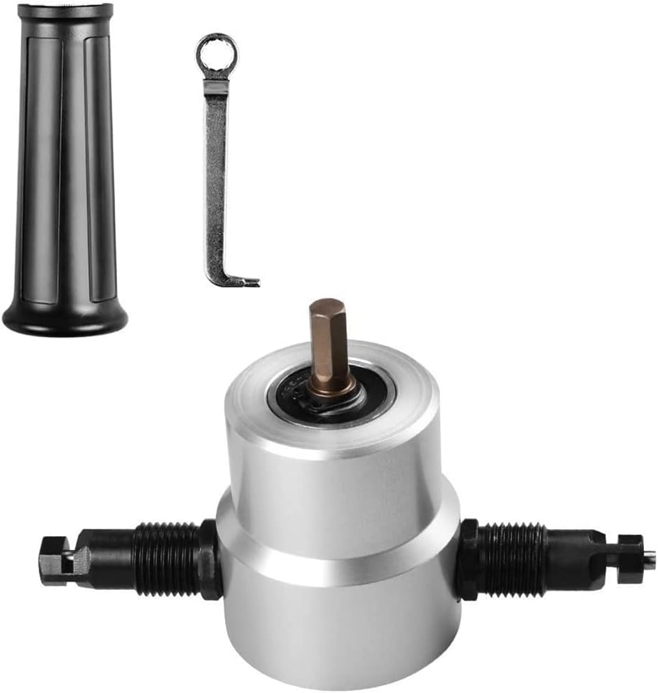 Mehrzweck-Doppelkopf-Blechnibbler Lochsäge Bohrmaschine Schneidewerkzeug elektrische Bohrmaschine Au