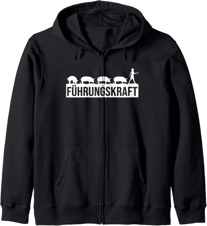Führungskraft von Schweinen - Landwirtin & Bäuerin Kapuzenjacke