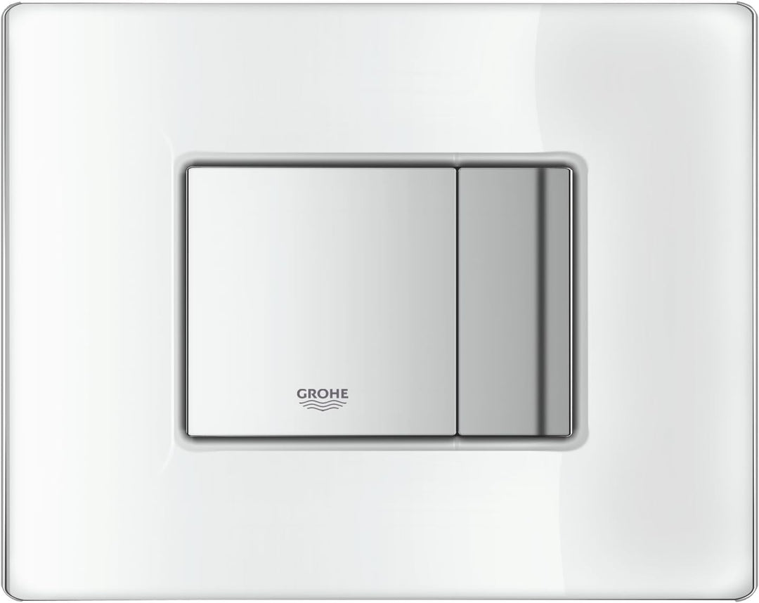 GROHE Skate Cosmopolitan Sanitärsysteme - Abdeckplatte (mit Glasoberfläche) moon white, 38845LS0 Kla