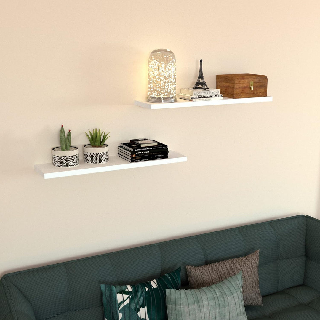 Henor Wandregal FSC® Holzwandregal 80 x 20 x 2.5 cm. Laden Sie 25 kg. Weiss 80 Weiss, P-20 Cm., 80 W