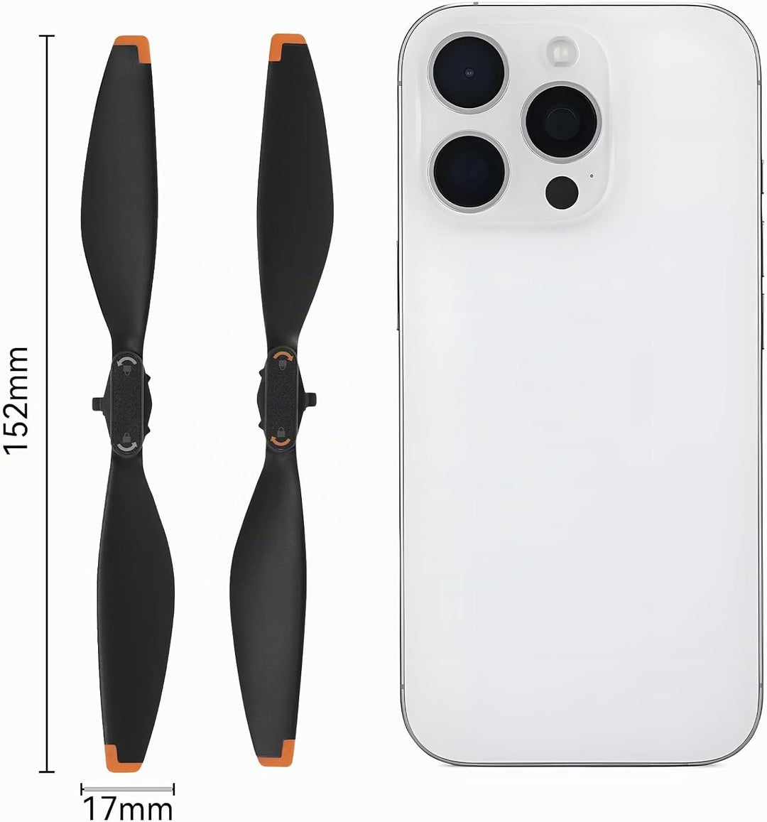 Mini 5 Pro Propeller – 8 Stück Propeller Blätter Ersatzpropeller geräuscharme Blätter Schnellverschl