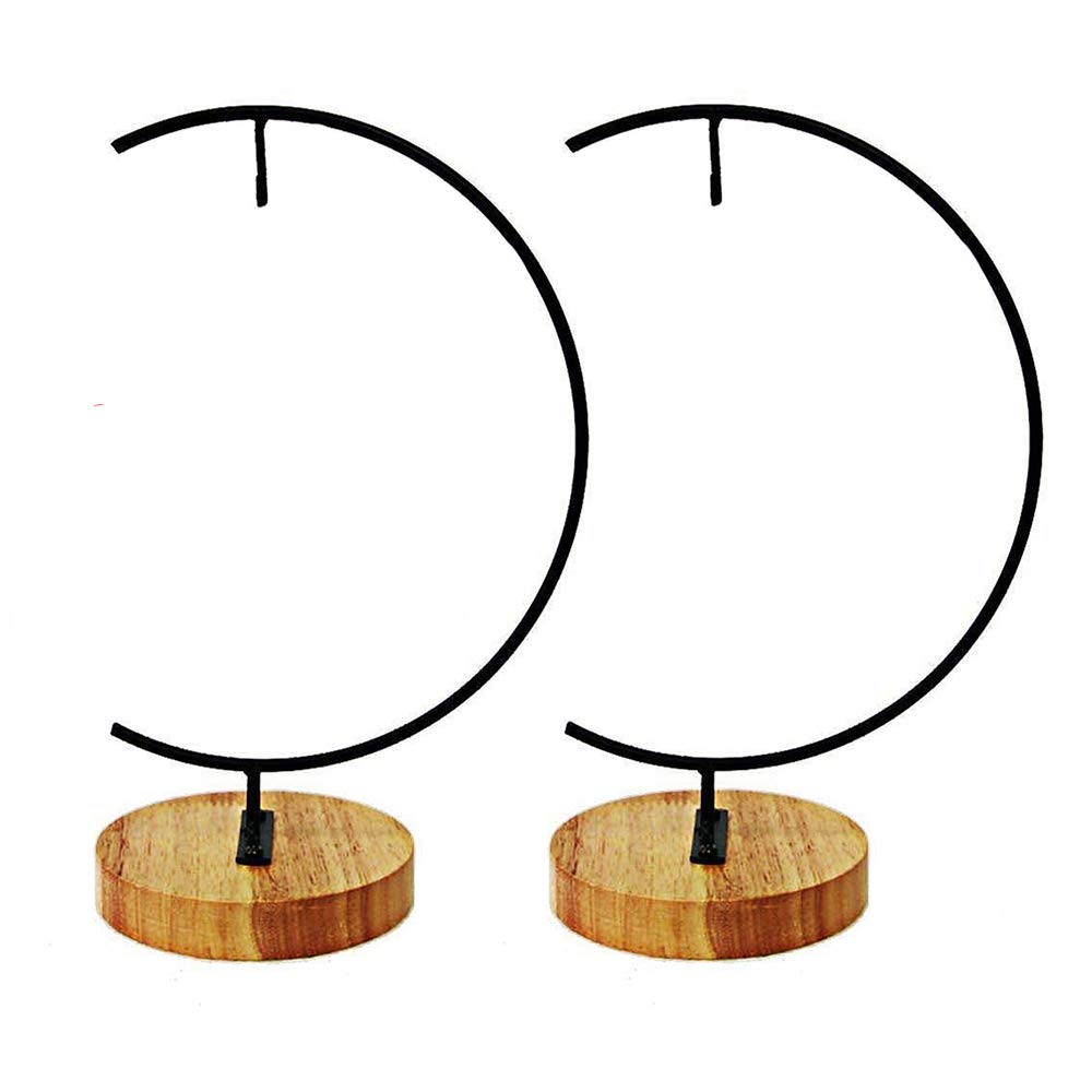 Fosinz Ornament Display Stand - Holz Eisen Hängende Stand Pflanzen Halter für hängende Glas Globe Ai