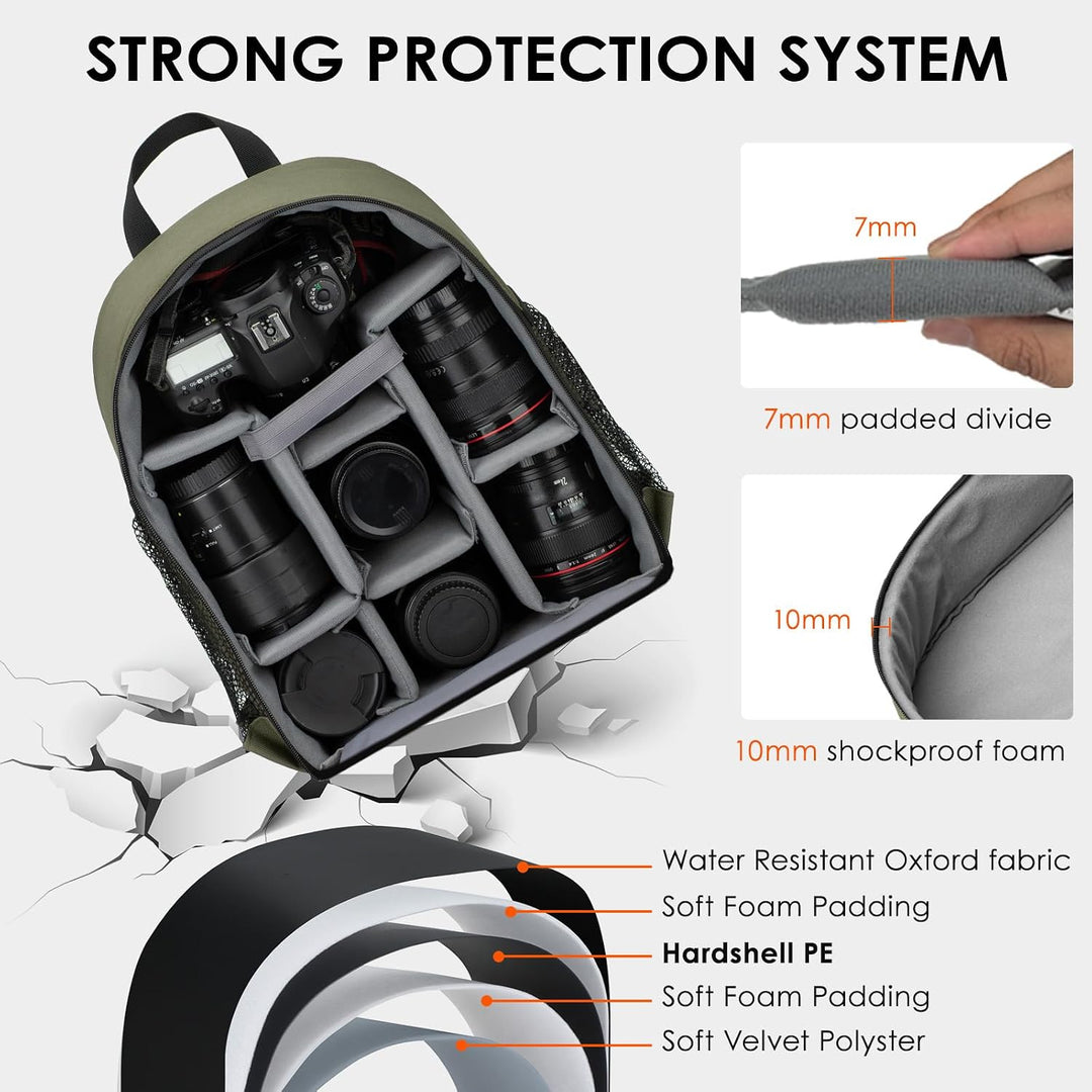 TARION Kamerarucksack Klein Fotorucksack Kameratasche: Kamera Rucksack Kompakt Kamerarucksäcke Leich