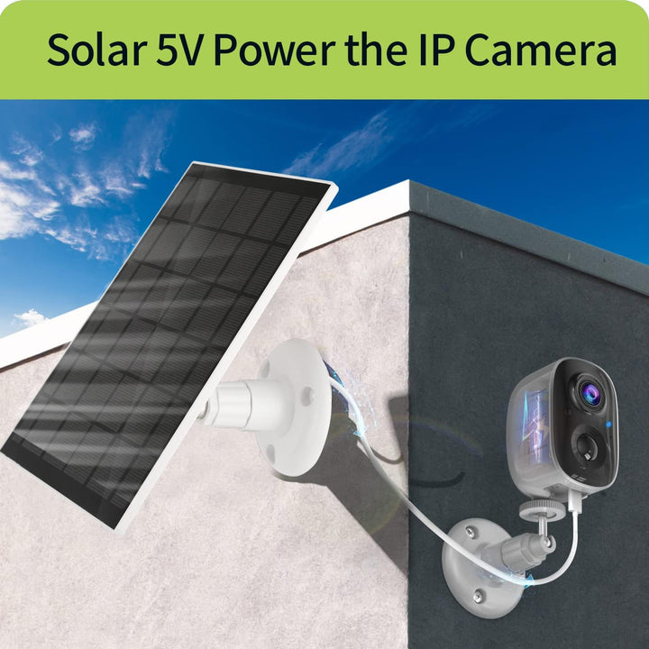 TONTON 5W Solarpanel für Überwachungskamera, IP66 wasserdichte Solarstromversorgung für Sicherheit B