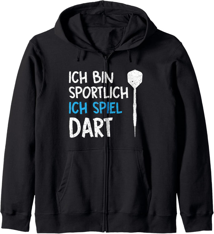 Ich Bin Sportlich Ich Spiel Dart Dartpfeil Dartspieler Kapuzenjacke