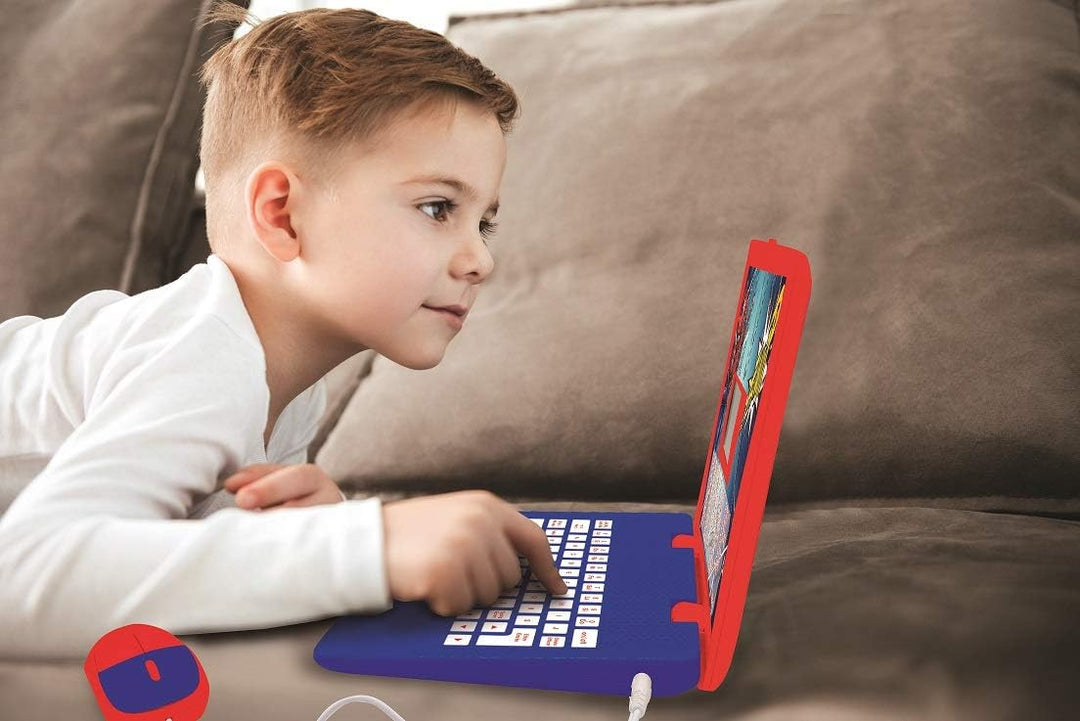 Lexibook JC598SPi3 Spider-Man-Zweisprachiger Laptop für Bildungszwecke Englisch und Deutsch, 124 Akt