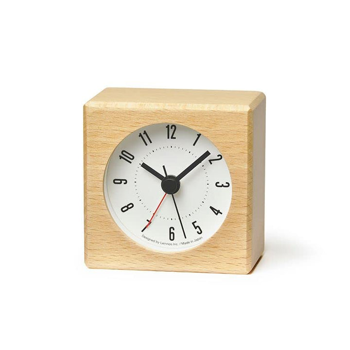 Lemnos Wecker Meteor/Wecker Analog ohne Ticken/Reisewecker in japanischer Qualität aus Holz gefertig