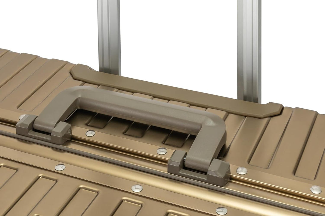 Travelhouse Tokyo Alu Reisekoffer Champagner S-55cm & XL-78cm Hartschalenkoffer Reise Trolley Koffer
