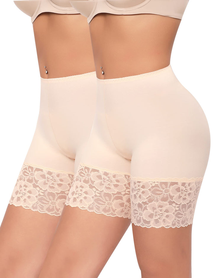 YARRCO Damen Unterhose Spitze Radlerhose Kurz Unter Rock Hosen Anti-Chafing Slipshorts Boxershorts U