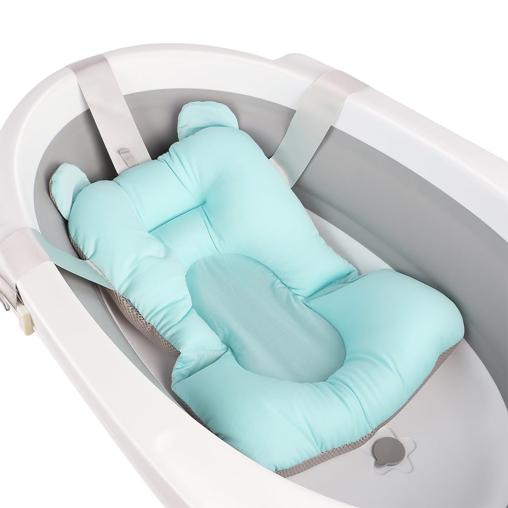 ☑Faltbare Badewanne mit Duschmatte und hohem Ständer, freistehende Badewanne für Neugeborene, Badewa