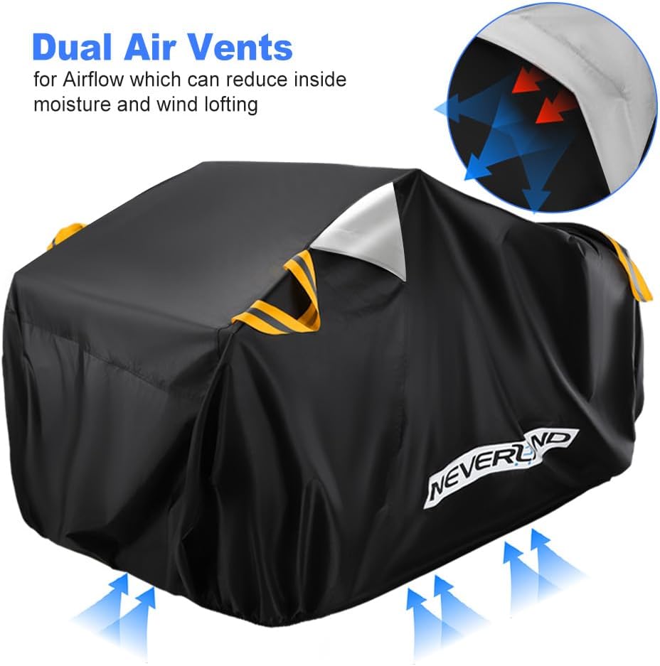 NEVERLAND Quad Abdeckplane Wasserdicht für ATV - 210D Oxford Stoff mit Reflektierende Streifen, Wint