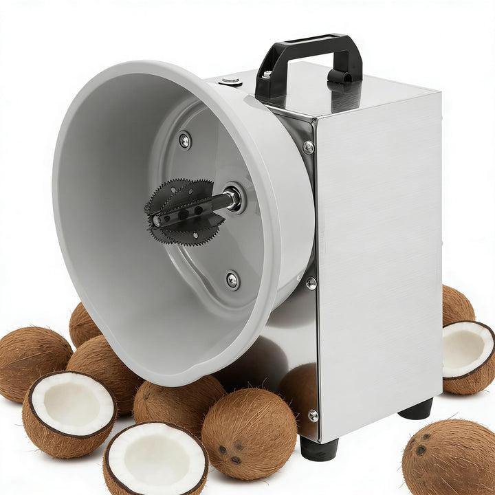 Elektrischer Kokosnussschaber 150 W, Geschwindigkeit Einstellbar, Kompakt Edelstahl Kokosnussreibe z