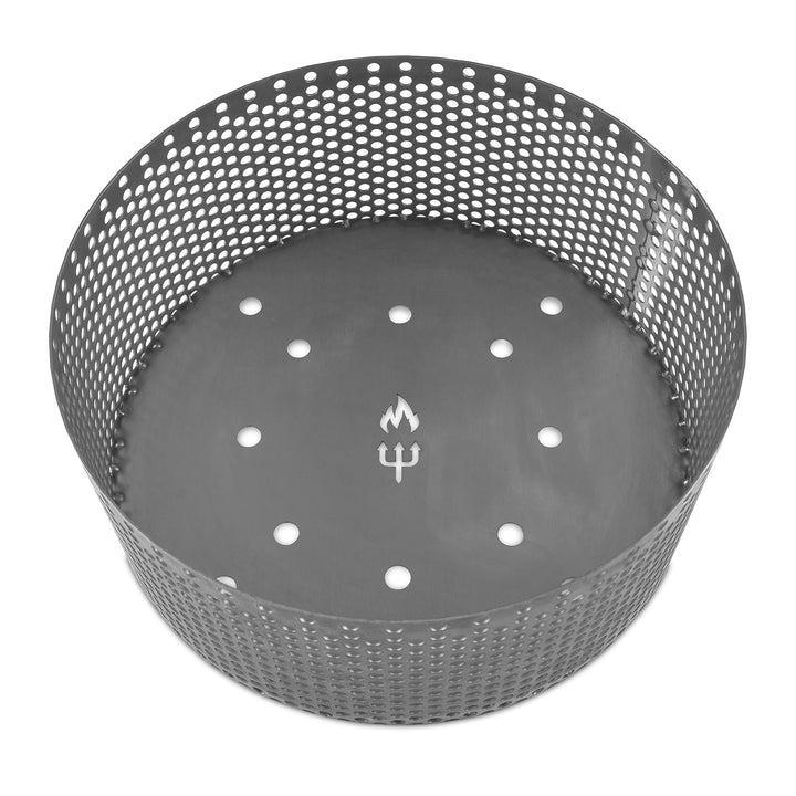 FireDeifi Grillplatte Feuerkorb | Feuerbox | Feuerstelle | Trommel | ⌀48 cm | Inklusive Ketten und H