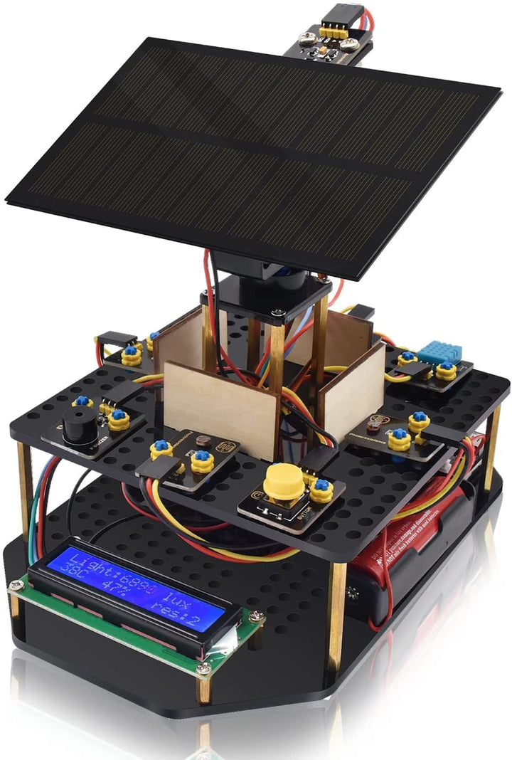 KEYESTUDIO DIY Solar Tracking Electronic Kit for Arduino UN0, Temperature and Humidity Sensor,BH1750