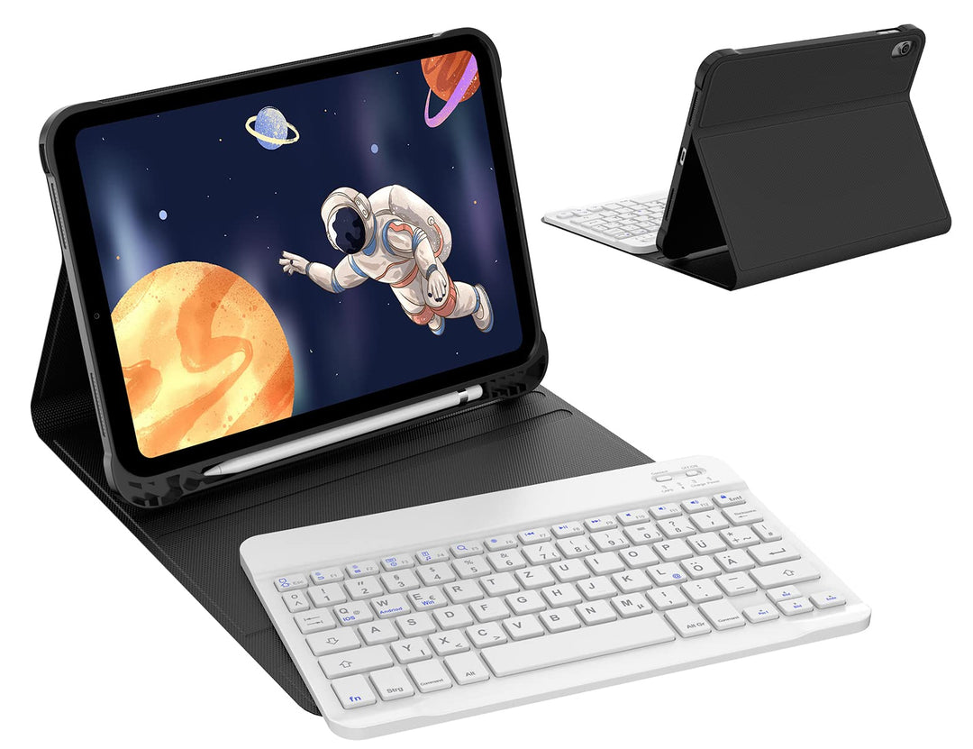 IVEOPPE iPad 10. Generation Tastatur Hülle für iPad 10,9 Zoll, Schutzcase mit Pencil Halter,magnetis