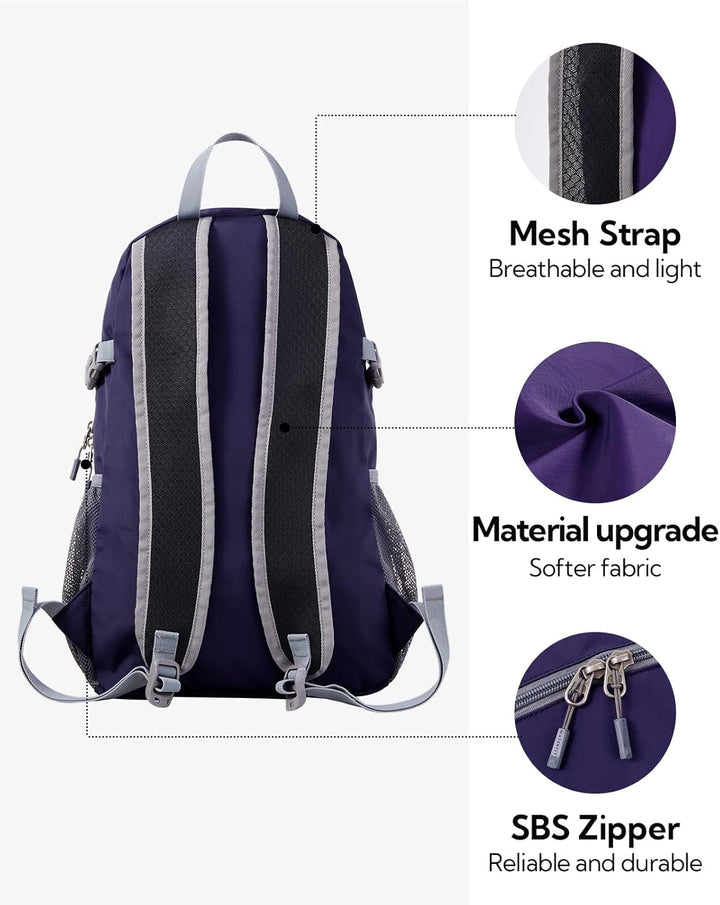 WATERFLY Ultraleicht Faltbar Klein Rucksack: 20L Leicht Packable Wanderrucksack Tagesrucksack Trekki