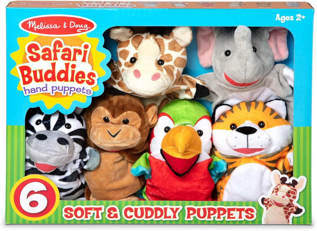 Melissa & Doug Safari Friends Handpuppen | Handpuppen und Theater | weiches Spielzeug | 3+ | Geschen