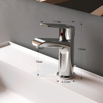 Krobec Wasserhahn Bad,neues Design,Waschbeckenarmatur,Einhebel-Waschtischarmatur Mischbatterie Einha