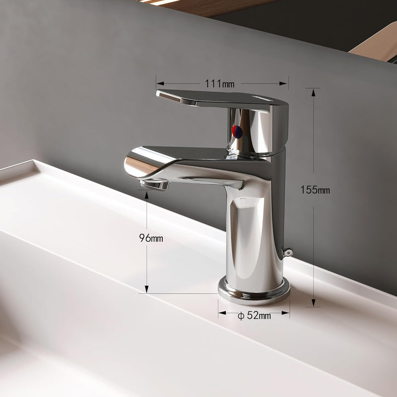 Krobec Wasserhahn Bad,neues Design,Waschbeckenarmatur,Einhebel-Waschtischarmatur Mischbatterie Einha