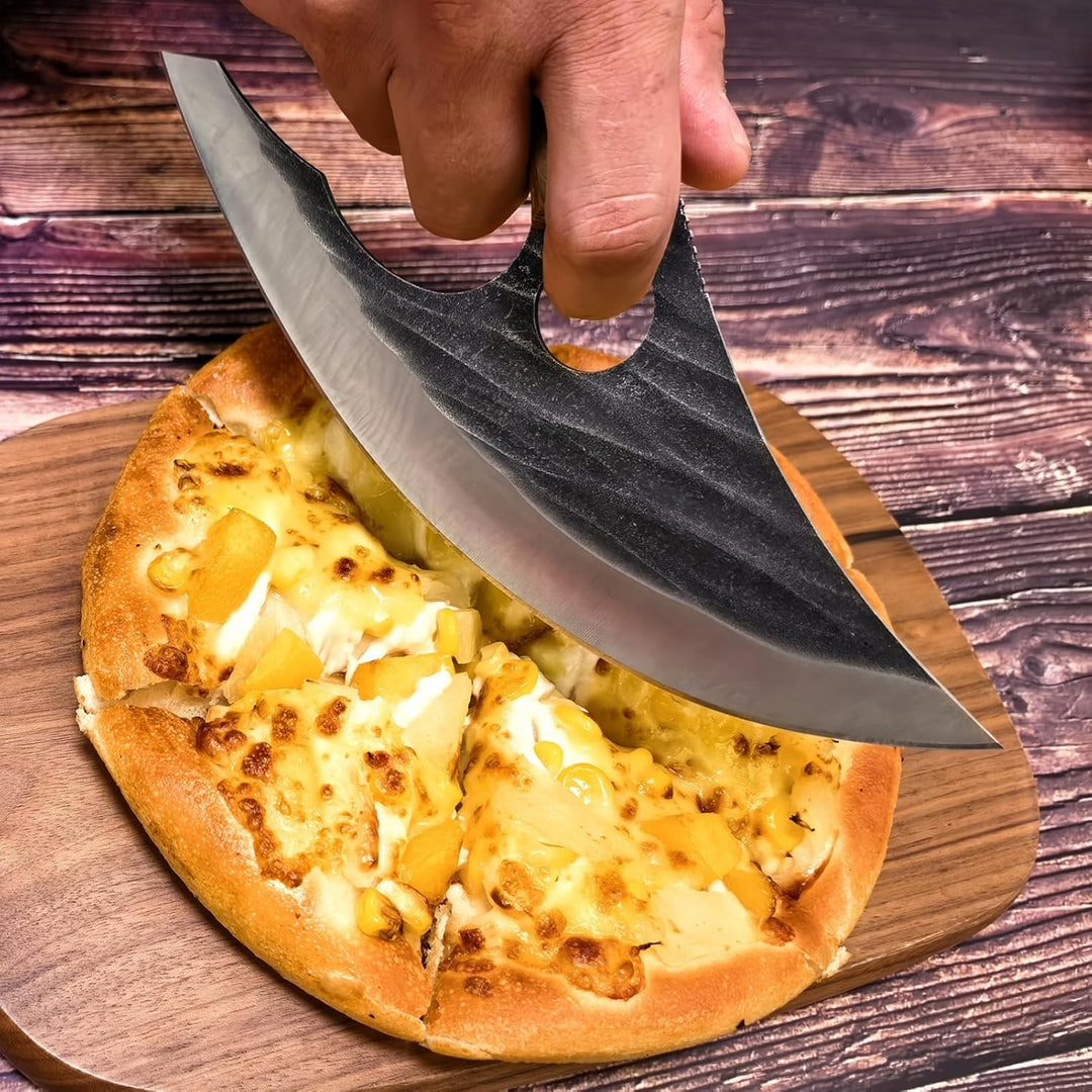 Haus und Outdoor-Kochmesser Ulu Style Chef Messer Hand geschmiedet Küchenmesser Full Tang High Carbo