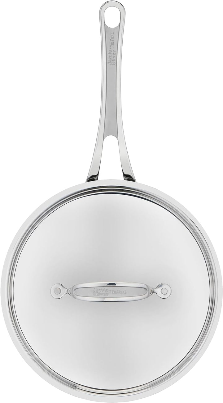 Jamie Oliver by Tefal Cook's Classics Schmorpfanne mit Deckel 24 cm, Antihaft, Induktionstauglich, B