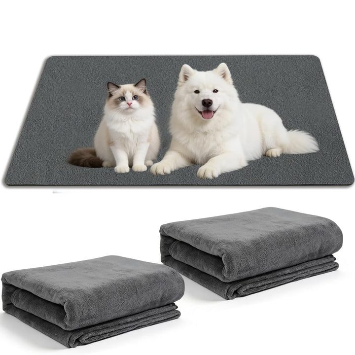 2er Set PIPI Matten für Hunde, Inkontinenzunterlage Waschbar 100x70 cm, Wasserdicht Welpen Unterlage