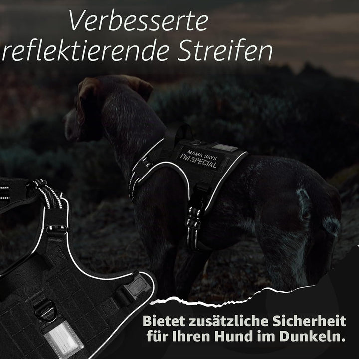 rabbitgoo Hundegeschirr Grosse Hunde, Anti Zug Geschirr Hund Verstellbar mit Griffe Verbreitert, Rob