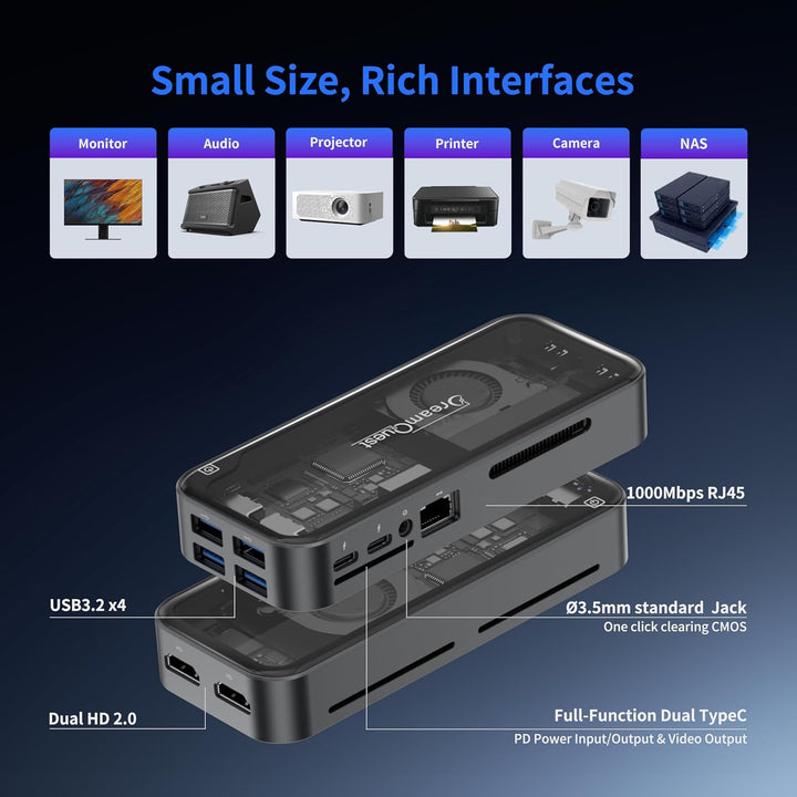 DreamQuest Mini PC Stick Windows 11 Pro,Intel N95 (bis zu 3.4Ghz) 12GB LPDDR5 1TB M.2 SSD Micro Comp