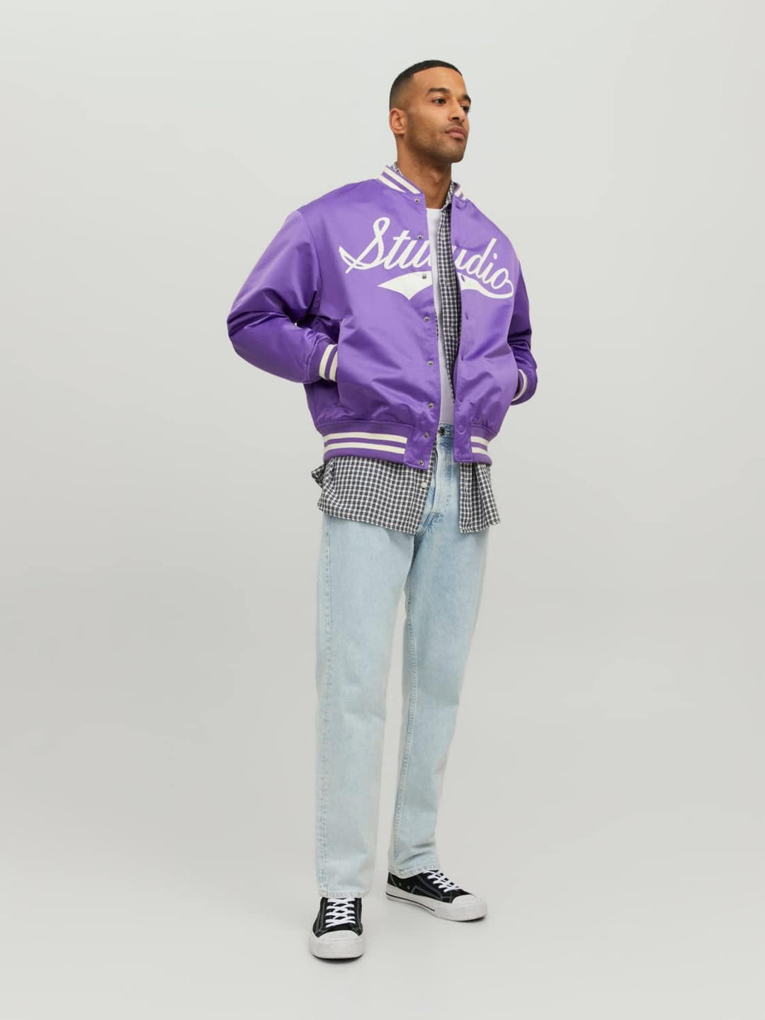 JACK & JONES Herren Jorstudio Bomber Bomberjacke L Deep Lavender, L Deep Lavender
