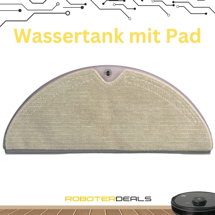 Wassertank, Wasserbehälter, Ersatztank mit Mikrofaserpad für Dreame D9 Saugroboter