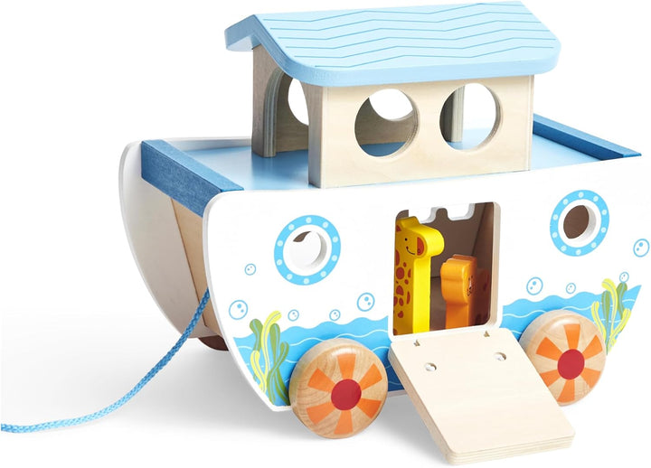 Hape E8049 - Nachzieh-Arche, Holzspielzeug