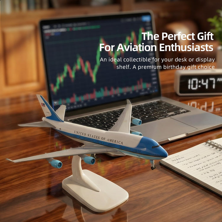 1/300 Air Force One 747 Flugzeugmodel Set Flughafen Matte Autos 05.air Force One 747, 05.air Force O
