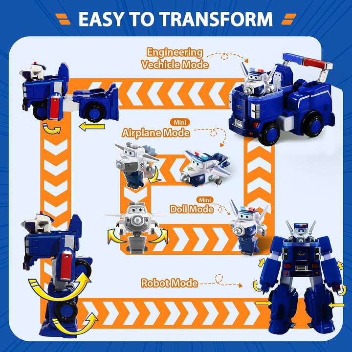 SUPER WINGS – VERWANDELBARES ROBOTERFAHRZEUG "PAUL’S CRUISER" 18 cm + 1 FIGUR 5 cm – Wagen und Spiel