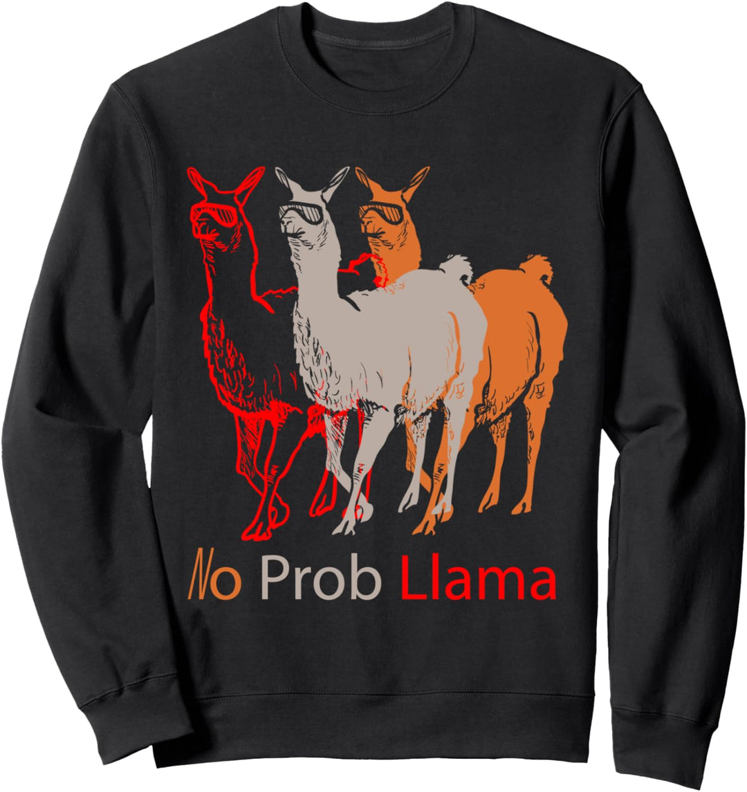 Keine Problem Lama Illustration Lustiges Geschenk Sweatshirt
