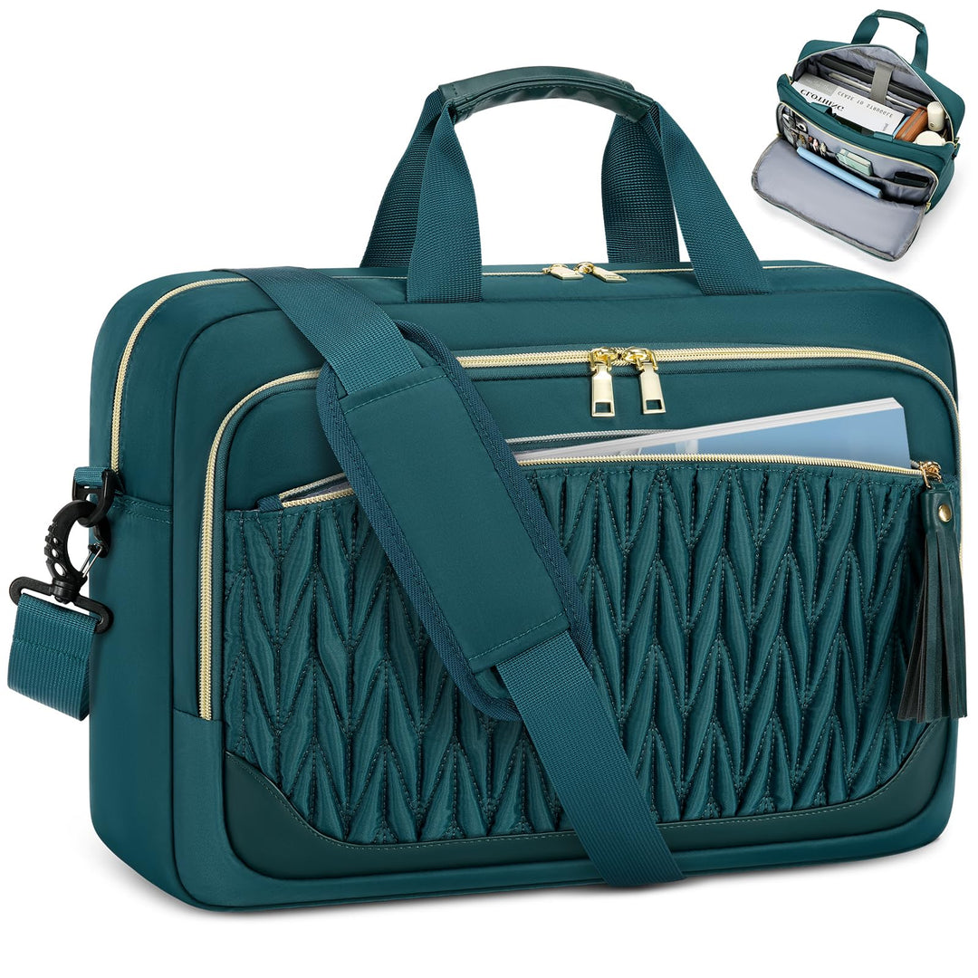 RAINSMORE Laptoptasche 17,3 Zoll für Damen Aktentasche Wasserdichte Arbeitstasche Grosse Lehrertasch
