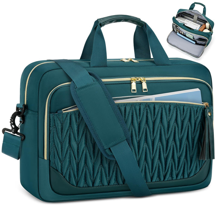 RAINSMORE Laptoptasche 17,3 Zoll für Damen Aktentasche Wasserdichte Arbeitstasche Grosse Lehrertasch