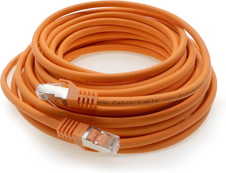 7,5m - orange - 10 Stück Cat7 Netzwerkkabel SFTP Patchkabel Lankabel Rohkabel 10GB/s - 500 Mhz konfe